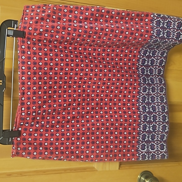 Talbots size 16 skirt red with navy - Picture 4 of 8